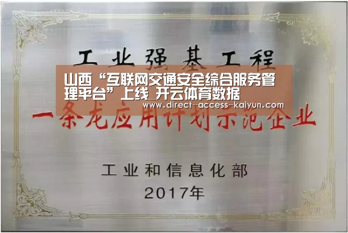 山西“互联网交通安全综合服务管理平台”上线_开云体育数据(图3) 开云直播